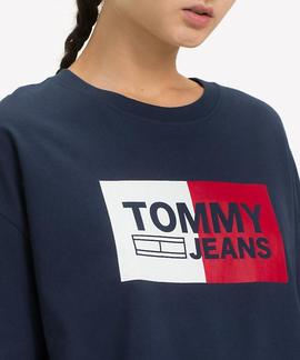 TJW BOX LOGO TEE CROPPED FIT BLACK IRIS