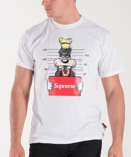 CAMISETA SUPREME WANTED BLANCA