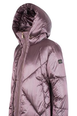 ABRIGO DE MUJER ACOLCHADO SOFTSHELL CON NAILON MORADO