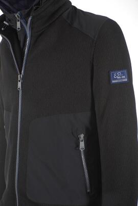 CHAQUETA ACOLCHADA DE HOMBRE MESH CON SOFTSHELL NEGRO