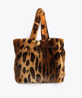 BOLSO SHOPPER PELO SINTÉTICO ANIMAL PRINT