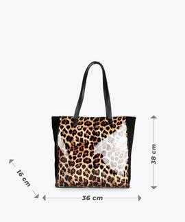 BOLSO SHOPPER CHAROL ANIMAL PRINT