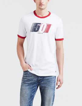 SS RINGER TEE HOUSEMARK RETRO REGULAR FIT WHITE