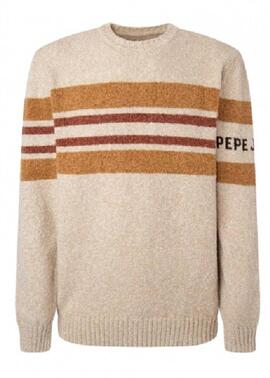 JERSEY DE PUNTO SCOTT JASPEADO BEIGE Y CAMEL