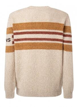 JERSEY DE PUNTO SCOTT JASPEADO BEIGE Y CAMEL