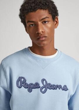 SUDADERA RYAN CELESTE LOGO 3D