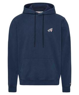 SUDADERA CON CAPUCHA SIGNATURE REGULAR FIT AZUL MARINO