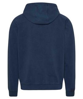 SUDADERA CON CAPUCHA SIGNATURE REGULAR FIT AZUL MARINO