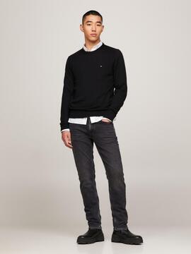 JERSEY CUELLO REDONDO PIMA COTTON CASHMERE NEGRO