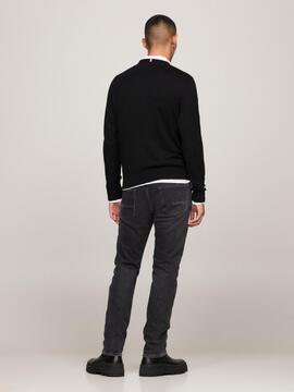 JERSEY CUELLO REDONDO PIMA COTTON CASHMERE NEGRO