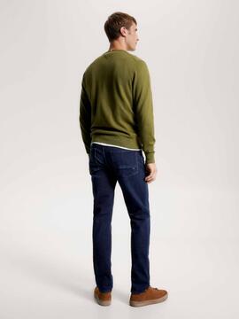 JERSEY CUELLO REDONDO PIMA COTTON CASHMERE VERDE CAQUI