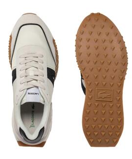 ZAPATILLAS LACOSTE L-SPIN DELUXE CRUDO, GRIS Y NEGRO