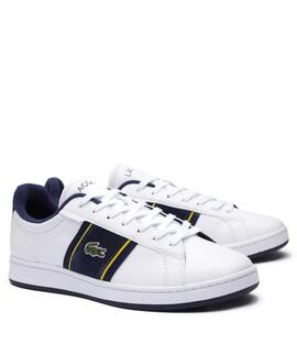 ZAPATILLAS LACOSTE CARNABY PRO CGR BLANCAS Y AZUL MARINO