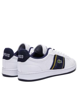 ZAPATILLAS LACOSTE CARNABY PRO CGR BLANCAS Y AZUL MARINO