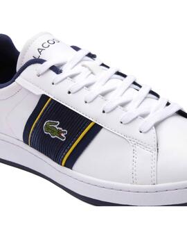 ZAPATILLAS LACOSTE CARNABY PRO CGR BLANCAS Y AZUL MARINO