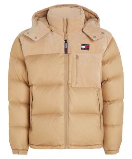 CHAQUETA ALASKA ACOLCHADA NAILON Y PANA BEIGE