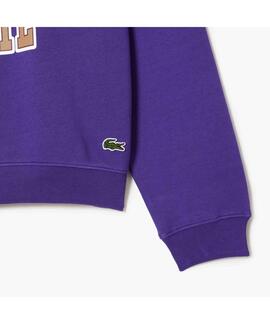 SUDADERA JOGGER LOOSE FIT MANGA RAGLAN MORADA