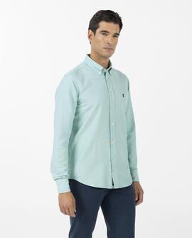 CAMISA BASIC PINT POINT VERDE DELAVÉ