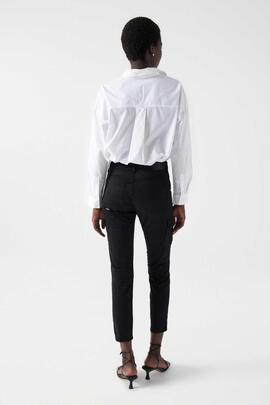 PANTALÓN CARGO FAITH PUSH IN CROPPED SKINNY FIT NEGRO