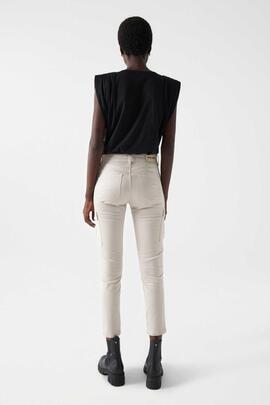 PANTALÓN CARGO FAITH PUSH IN CROPPED SKINNY FIT CRUDO