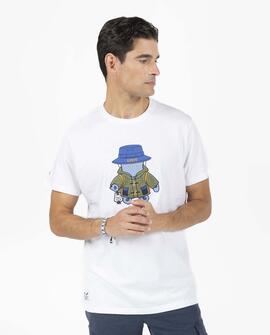 CAMISETA PULPO EXPLORER BLANCA