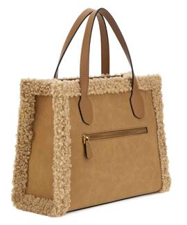 BOLSO SILVANA 2 COMPARTIMENTOS BORREGUITO CAMEL