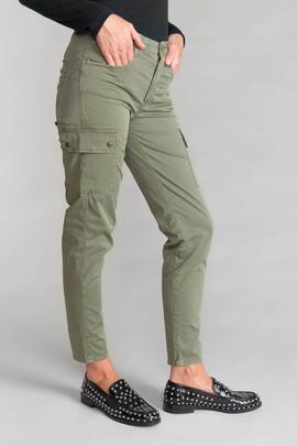 PANTALÓN BOLSO CARGO BALARD MID RISE VERDE CAQUI