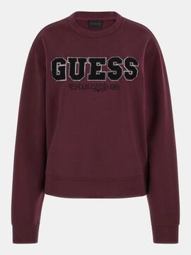 SUDADERA DE NEOPRENO EMBELLISHED LOGO REGULAR FIT GRANATE
