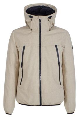 CHAQUETA ACOLCHADA DE HOMBRE CON CAPUCHA BEIGE