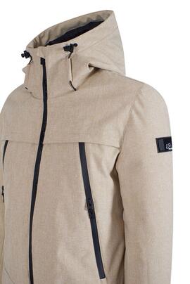 CHAQUETA ACOLCHADA DE HOMBRE CON CAPUCHA BEIGE