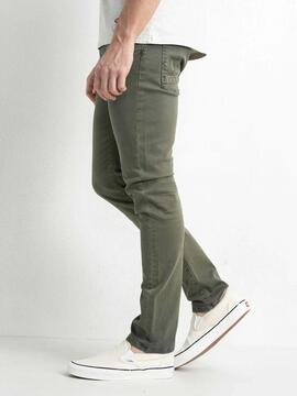 PANTALÓN VAQUERO SEAHAM SLIM FIT VERDE CAQUI