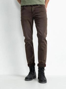 PANTALÓN VAQUERO SEAHAM SLIM FIT MARRÓN