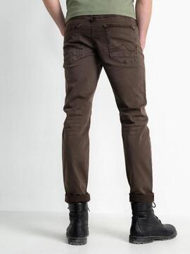 PANTALÓN VAQUERO SEAHAM SLIM FIT MARRÓN