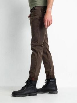 PANTALÓN VAQUERO SEAHAM SLIM FIT MARRÓN