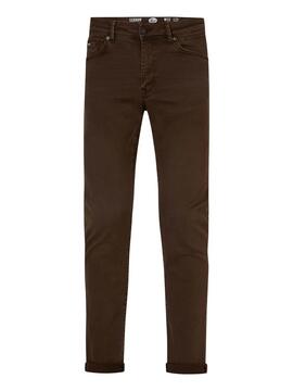 PANTALÓN VAQUERO SEAHAM SLIM FIT MARRÓN