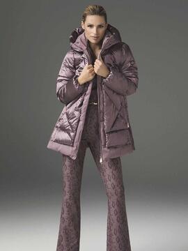 ABRIGO DE MUJER ACOLCHADO SOFTSHELL CON NAILON MORADO