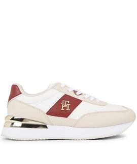 ZAPATILLAS DE RUNNING TH ELEVATED EN PIEL BEIGE