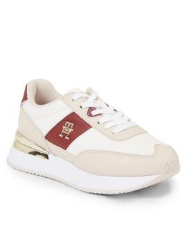 ZAPATILLAS DE RUNNING TH ELEVATED EN PIEL BEIGE