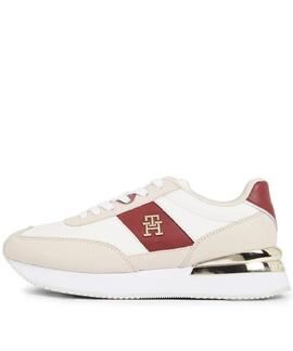 ZAPATILLAS DE RUNNING TH ELEVATED EN PIEL BEIGE