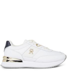 ZAPATILLAS DE RUNNING TH ELEVATED EN PIEL BLANCA