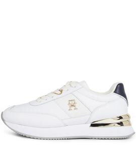 ZAPATILLAS DE RUNNING TH ELEVATED EN PIEL BLANCA