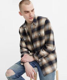 SOBRECAMISA JACKSON WORKER RELAXED FIT WARWICK PLAID EGRET