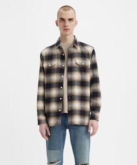 SOBRECAMISA JACKSON WORKER RELAXED FIT WARWICK PLAID EGRET