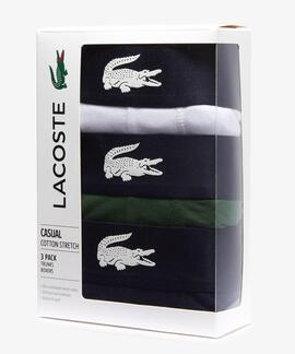 3 PACK TRUNKS BOXERS COTTON STRETCH BLANCO, VERDE Y AZUL MAR