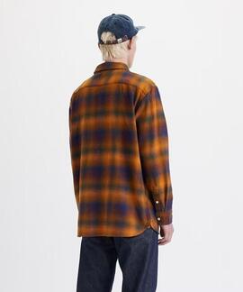 SOBRECAMISA JACKSON WORKER RELAXED FIT JONTY PLAID DESERT