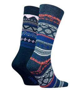 CALCETINES LEVI’S® REGULAR CUT BOOTSOCK FAIR ISLE BLUE COMBO