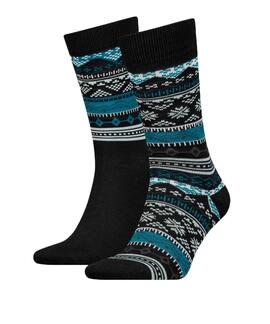 CALCETINES LEVI’S® REGULAR CUT BOOTSOCK FAIR ISLE BLACK COMB