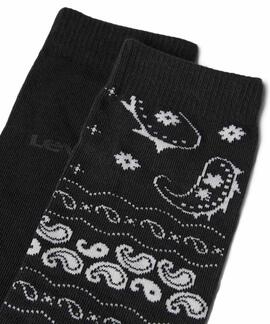 CALCETINES LEVI’S® REGULAR CUT BANDANA 2 PACK BLACK COMBO