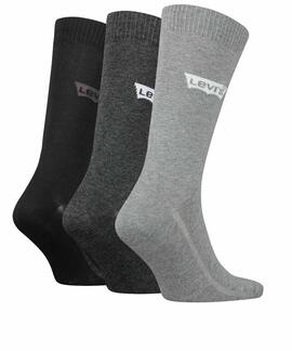 CALCETINES LEVI’S® REGULAR CUT BATWING LOGO 3 PACK GREY COMB