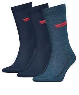 CALCETINES LEVI’S® REGULAR CUT BATWING LOGO 3 PACK DENIM